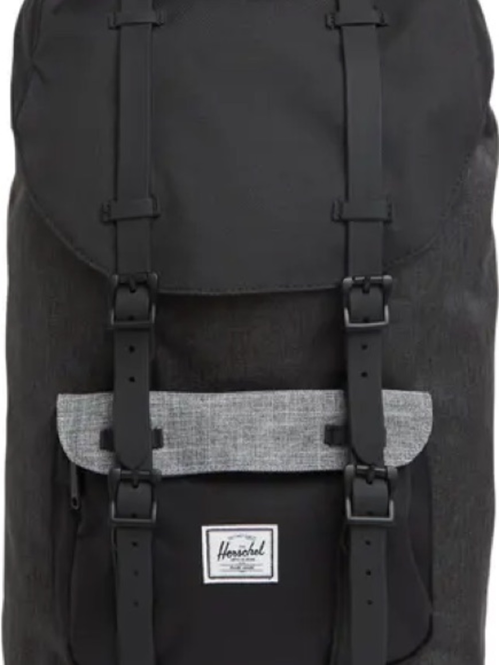 Herschel Supply Company Black Backpack with Gray Front Flap